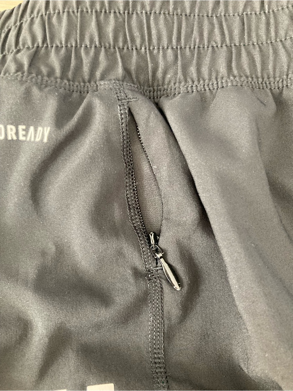 adidas Black Running Shorts with White Stripe Accent Size Medium - Picture 5 of 12